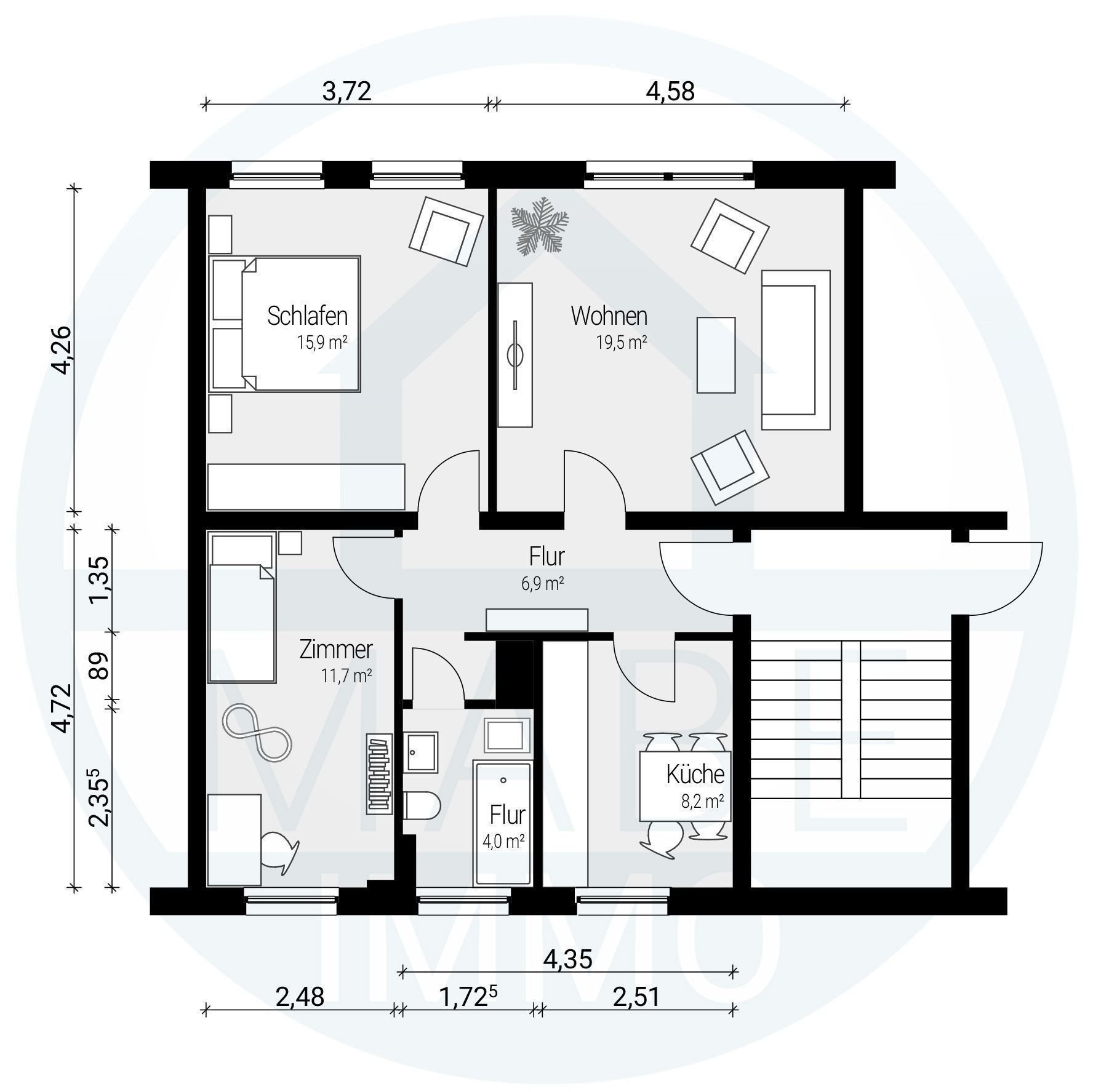 Wohnung zur Miete 340 € 3 Zimmer 66,2 m²<br/>Wohnfläche 1.<br/>Geschoss ab sofort<br/>Verfügbarkeit Straße der Freundschaft 5 Hagenwerder Görlitz 02827