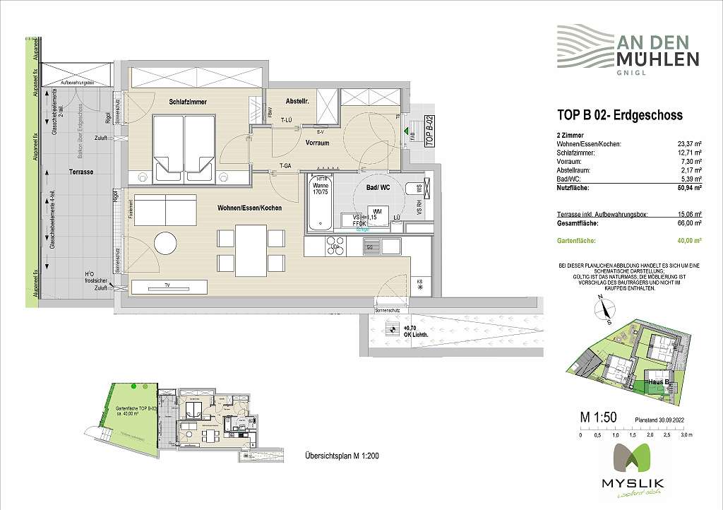 Wohnung zur Miete 1.054 € 2 Zimmer 50,9 m²<br/>Wohnfläche Gnigl Salzburg 5020