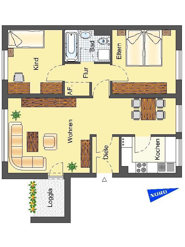 Wohnung zur Miete 479 € 3 Zimmer 69 m²<br/>Wohnfläche 1.<br/>Geschoss 25.02.2025<br/>Verfügbarkeit Fritz-Reuter-Straße 31 Detmold - Kernstadt Detmold 32756