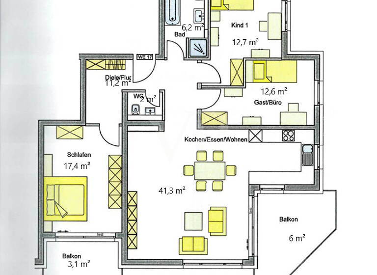 Wohnung zum Kauf 489.000 € 4 Zimmer 113 m² 2. Geschoss Hessental Schwäbisch Hall / Hessental 74523