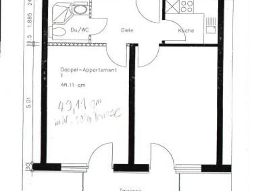 Wohnung zum Kauf als Kapitalanlage geeignet 120.000 € 2 Zimmer 49,1 m² Langewiesen Langewiesen 98704