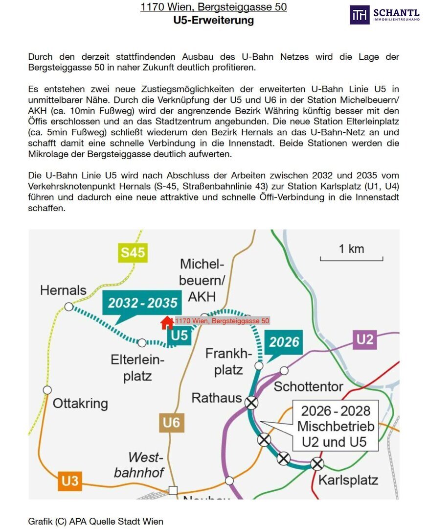 Wohnung zum Kauf 289.999 € 2 Zimmer 53,2 m²<br/>Wohnfläche 1.<br/>Geschoss Bergsteiggasse Wien 1170