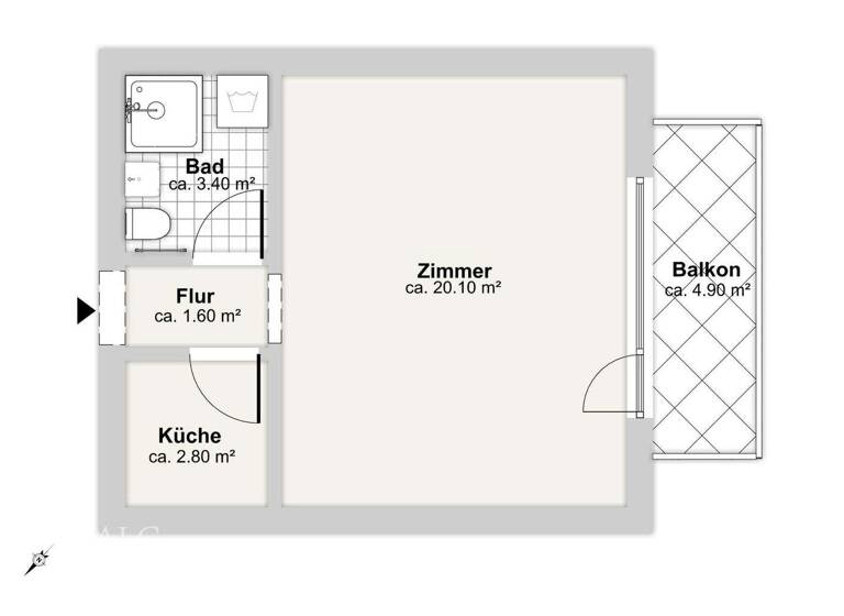 Studio zum Kauf 99.000 € 1 Zimmer 30 m² 4. Geschoss Kriftel 65830