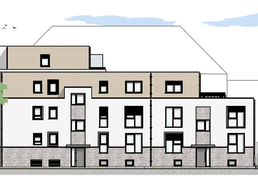 Penthouse zum Kauf - Neubau provisionsfrei 380.530 € 3 Zimmer 66,1 m² 2 Geschosse Bürgel Offenbach am Main 63075