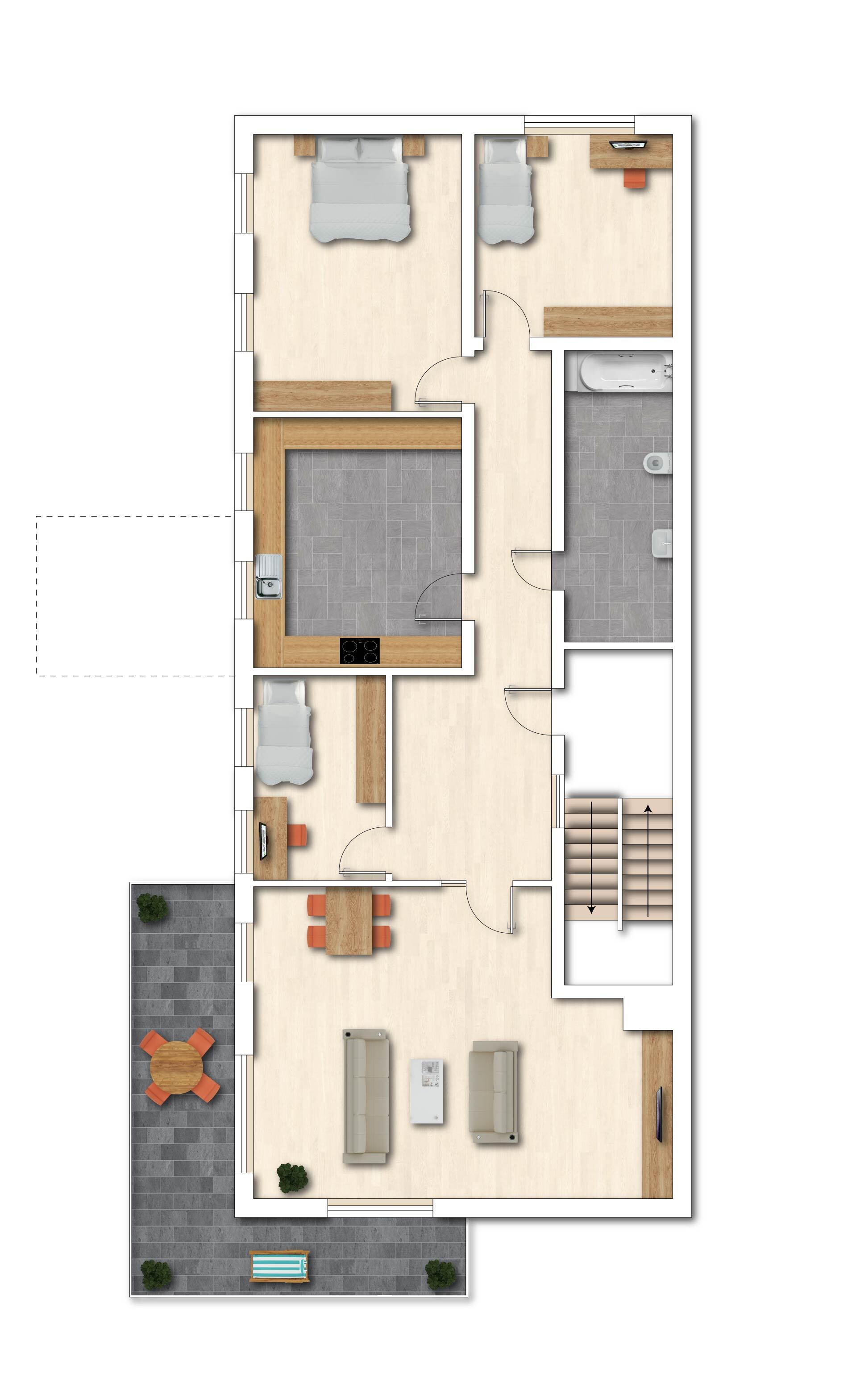 Apartment zum Kauf provisionsfrei 361.050 € 3 Zimmer 148,4 m²<br/>Wohnfläche 1.<br/>Geschoss Holzbruckweg 2 Röttenbach Röttenbach 91187