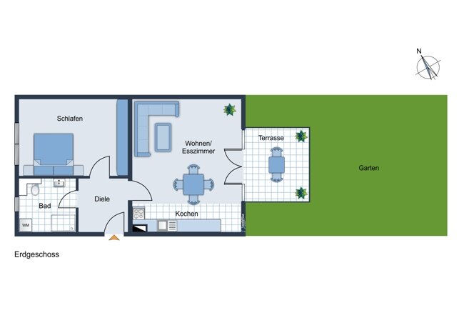 Wohnung zum Kauf 179.000 € 2 Zimmer 51,2 m²<br/>Wohnfläche Weingarten 76356