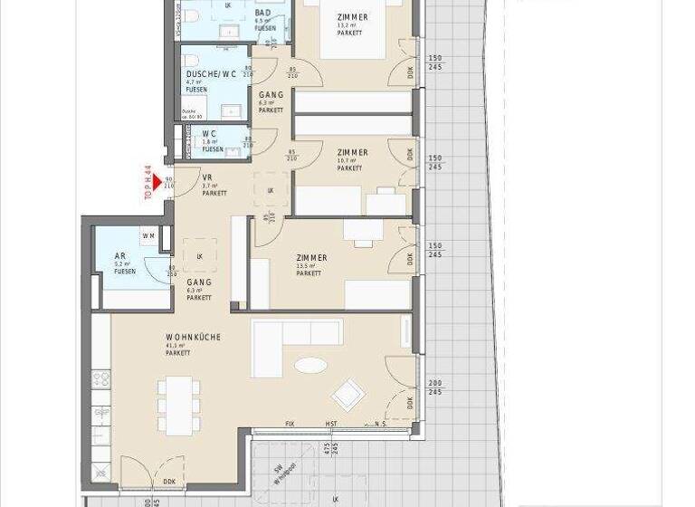 Penthouse zum Kauf - Erstbezug 830.000 € 4 Zimmer 113 m² 7. Geschoss Kohldorfer Straße 96 St. Martin Klagenfurt am Wörthersee 9020