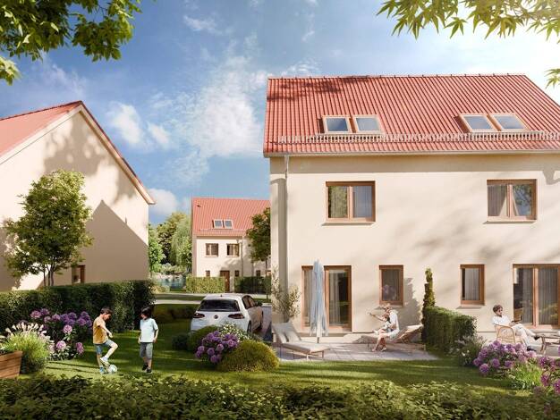Doppelhaushälfte zum Kauf - Neubau provisionsfrei 450.150 € 5 Zimmer 113,4 m² 267 m² Grundstück frei ab 01.06.2026 Von-Watzdorf-Straße 29 Störmthal Großpösna 04463