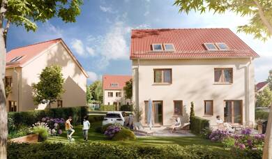 Doppelhaushälfte zum Kauf - Neubau provisionsfrei 421.900 € 4 Zimmer 113,4 m² 267 m² Grundstück frei ab 01.06.2026 Von-Watzdorf-Straße 29 Störmthal Großpösna 04463