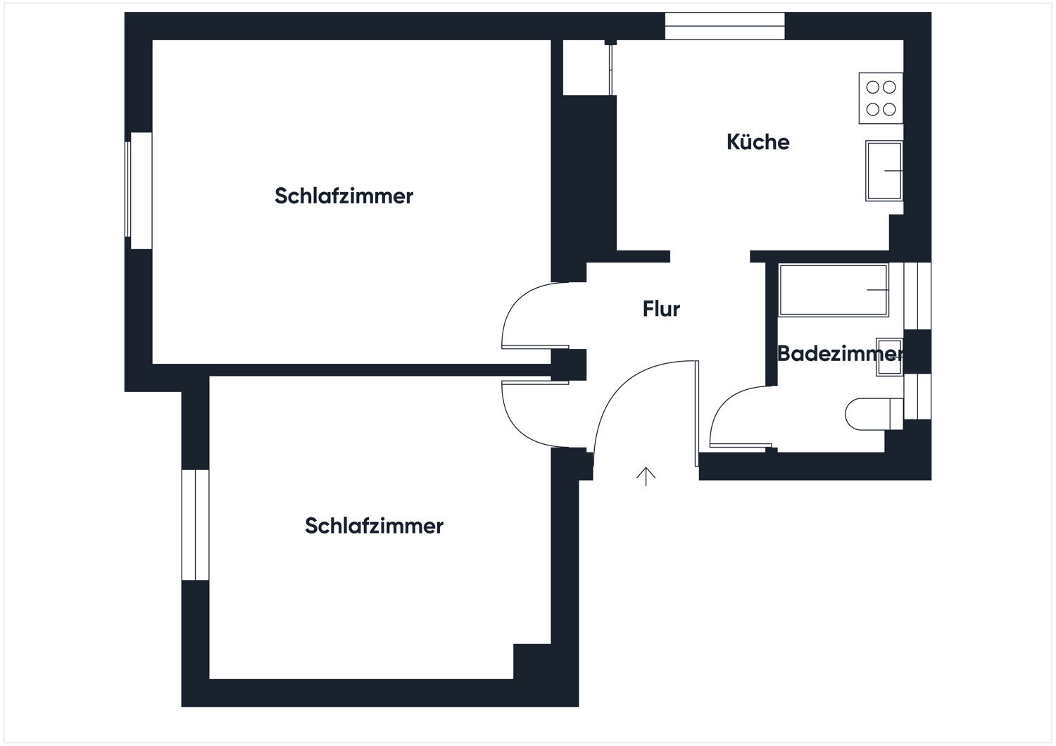 Wohnung zur Miete 400 € 1 Zimmer 20 m²<br/>Wohnfläche 4.<br/>Geschoss Ludwigsfeld Nürnberg 90478