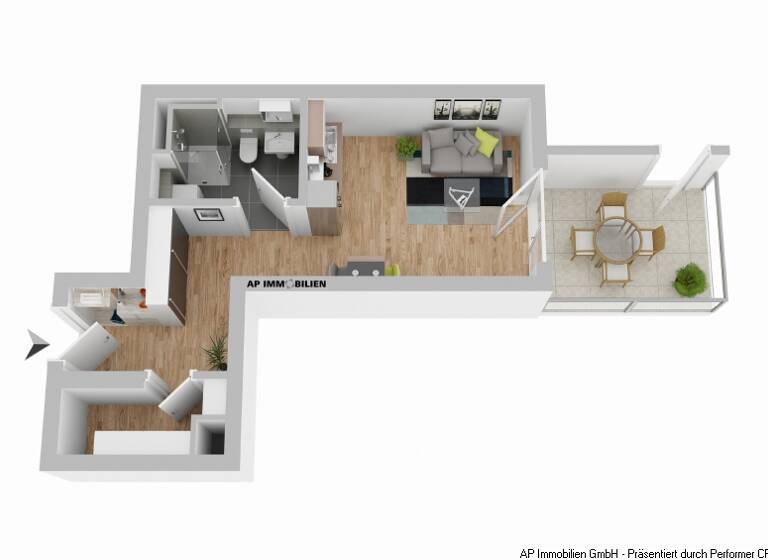 Studio zur Miete 915 € 1 Zimmer 39 m² frei ab 01.05.2026 Gallus Frankfurt 60326