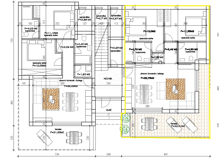 Wohnung zum Kauf 365.000 € 3 Zimmer Tribunj 22211