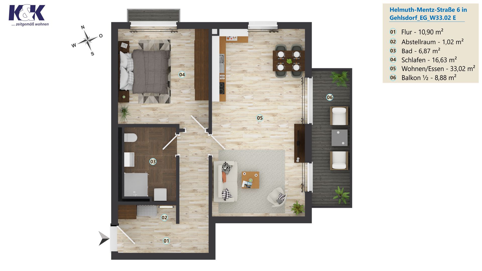 Wohnung zur Miete 984 € 2 Zimmer 72,9 m²<br/>Wohnfläche EG<br/>Geschoss Helmuth-Mentz-Straße 6 Gehlsdorf Rostock 18147