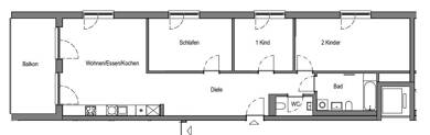 Wohnung zur Miete nur mit Wohnberechtigungsschein 1.109 € 4 Zimmer 103,7 m² 1. Geschoss Bauhofstraße 2 Röttenbach 91341
