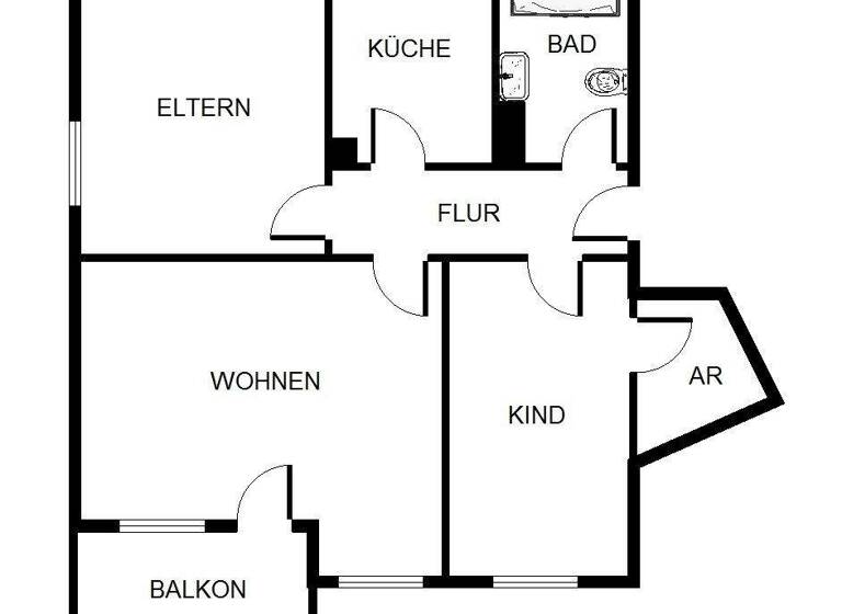 Wohnung zur Miete 439 € 3 Zimmer 63,7 m² 3. Geschoss Wiebringhausstraße 8 Hassel Gelsenkirchen 45896