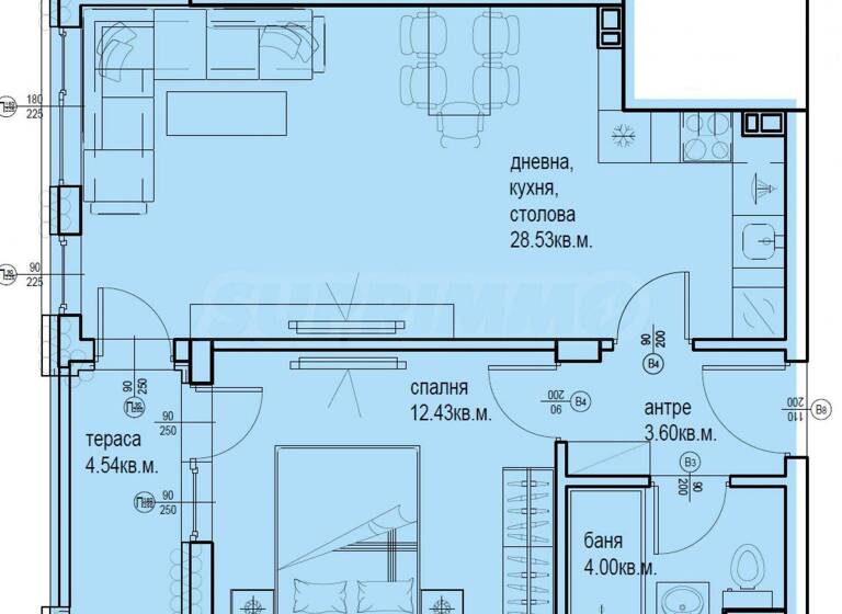 Studio zum Kauf 87.210 € 2 Zimmer 69,8 m² Plovdiv