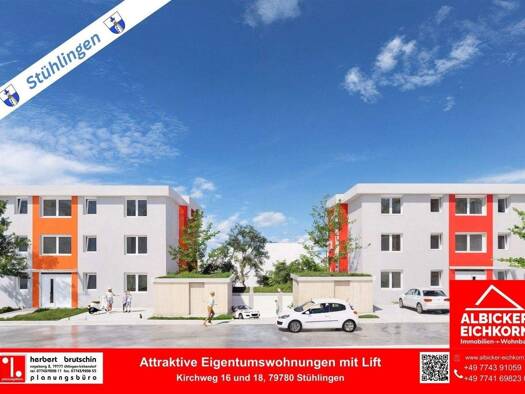 Wohnung zum Kauf provisionsfrei 374.100 € 3 Zimmer 87 m² Kirchweg 18 Stühlingen 79780