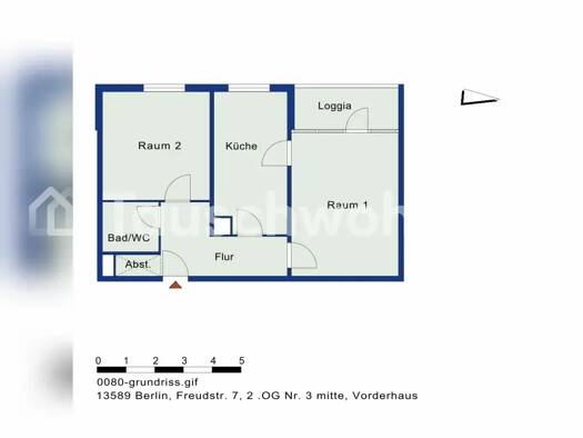 Wohnung zur Miete Tauschwohnung 500 € 2 Zimmer 61 m² 2. Geschoss Spandau Berlin 13589