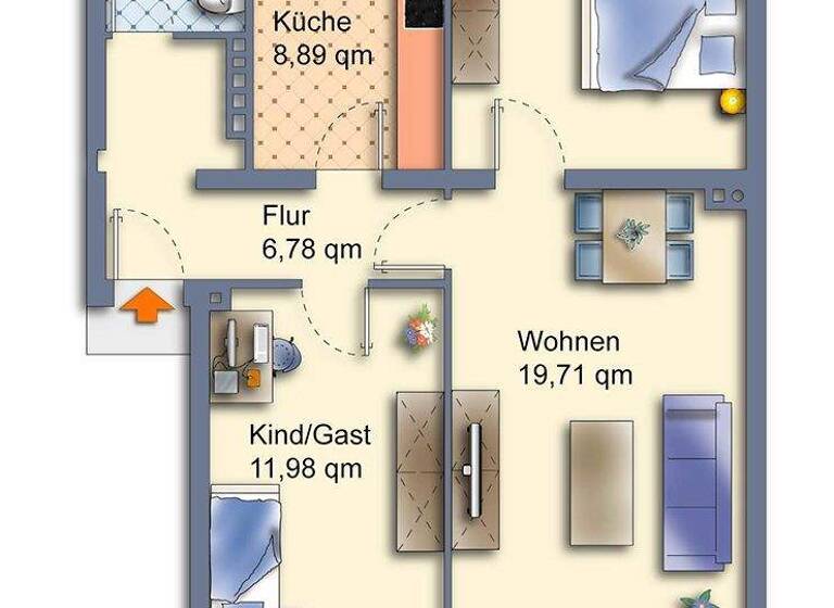 Wohnung zum Kauf 229.000 € 3 Zimmer 68 m² Klattenweg 10 Riensberg Bremen 28213