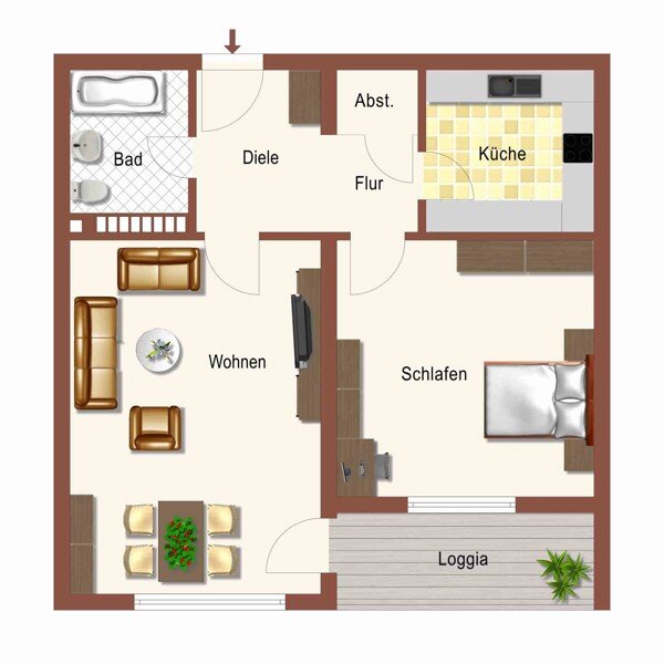 Wohnung zur Miete 410 € 2,5 Zimmer 46,4 m²<br/>Wohnfläche 6.<br/>Geschoss 21.02.2025<br/>Verfügbarkeit Am Funkturm 51 Funkturmsiedlung Dortmund 44309