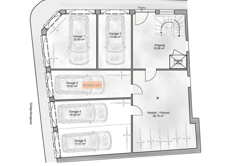 Wohnung zum Kauf provisionsfrei als Kapitalanlage geeignet 477.932 € 3 Zimmer 91,9 m² Schaffneigasse 2 Villingen Villingen-Schwenningen 78050