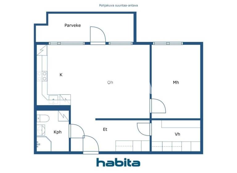 Studio zum Kauf 199.000 € 2 Zimmer 55 m² 4. Geschoss Hakaniemenranta 14 Helsinki 00530