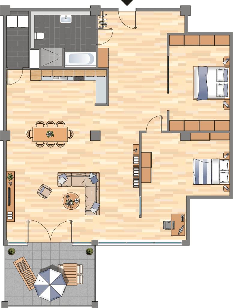 Wohnung zur Miete 1.759 € 3 Zimmer 150,4 m²<br/>Wohnfläche 3.<br/>Geschoss Am Tabakquartier 52 Woltmershausen Bremen 28197