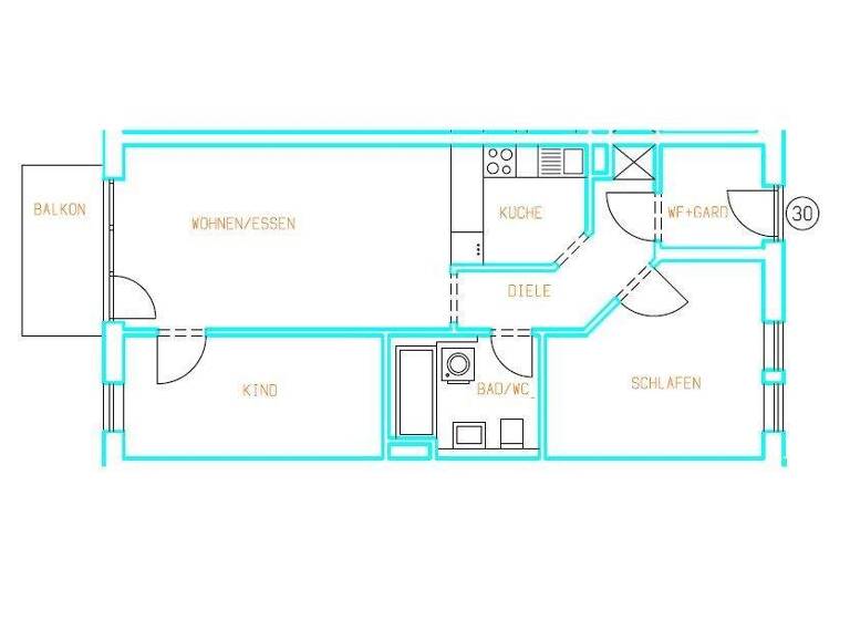 Wohnung zur Miete 385 € 3 Zimmer 65,2 m² 2. Geschoss frei ab sofort Zeißstraße 55 a Hilbersdorf Chemnitz 09131