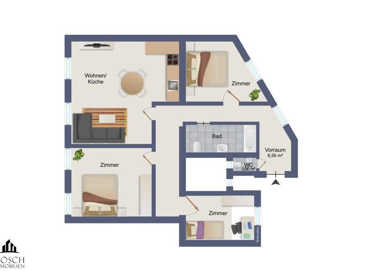 Wohnung zum Kauf 439.000 € 3,5 Zimmer 72,9 m² 4. Geschoss Wien,Brigittenau 1200