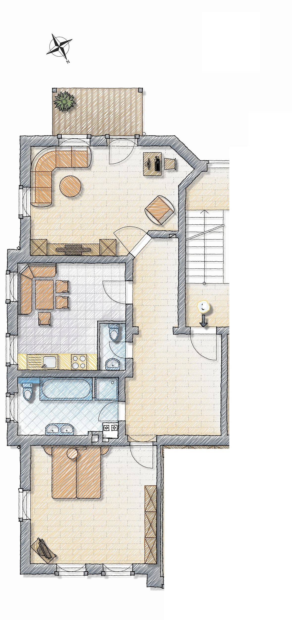 Wohnung zur Miete 875 € 2 Zimmer 95,1 m²<br/>Wohnfläche 2.<br/>Geschoss 01.12.2024<br/>Verfügbarkeit Niederwaldstr. 24 Striesen-Ost (Dornblüthstr.) Dresden 01277