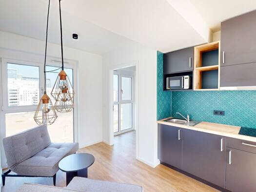 Wohnung zur Miete 1.055 € 3 Zimmer 47,3 m² 2. Geschoss Lyoner Straße Schwanheim Frankfurt am Main 60528