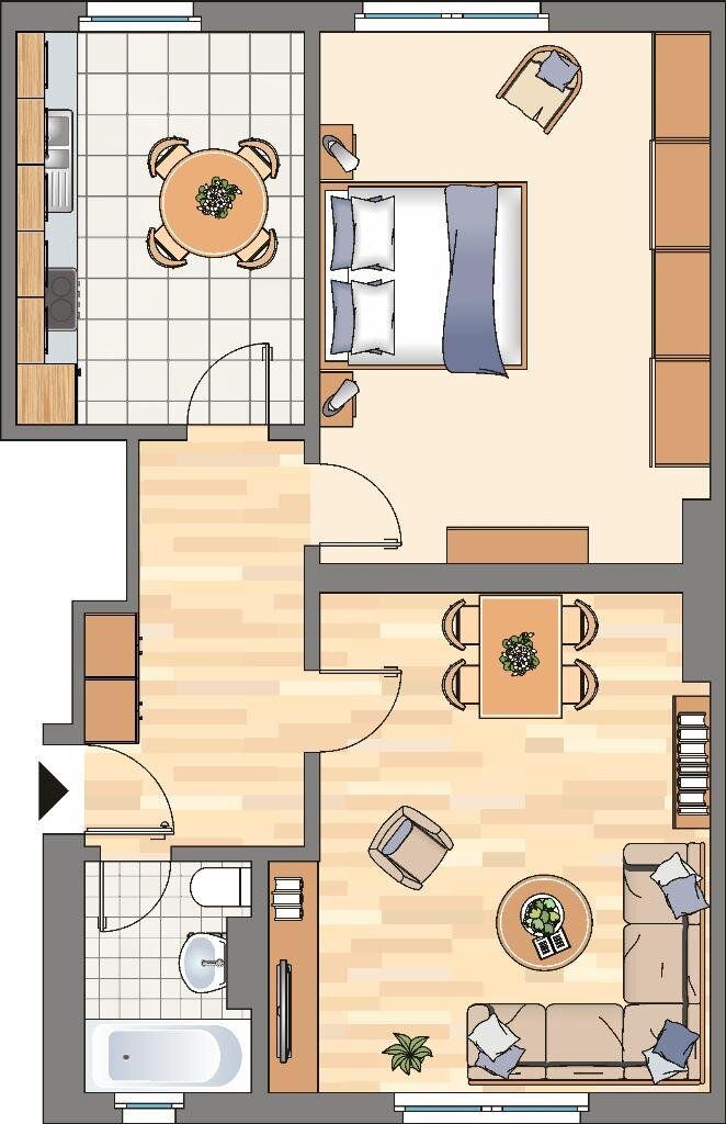 Wohnung zur Miete 459 € 2 Zimmer 62 m²<br/>Wohnfläche 3.<br/>Geschoss 14.02.2025<br/>Verfügbarkeit Mont-Cenis-Straße 319 Sodingen - Kern Herne 44627