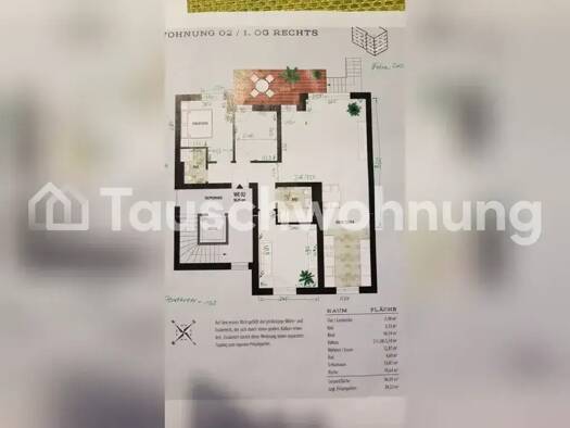 Wohnung zur Miete Tauschwohnung 1.000 € 3,5 Zimmer 96 m² 1. Geschoss Gohlis-Süd Leipzig 04155