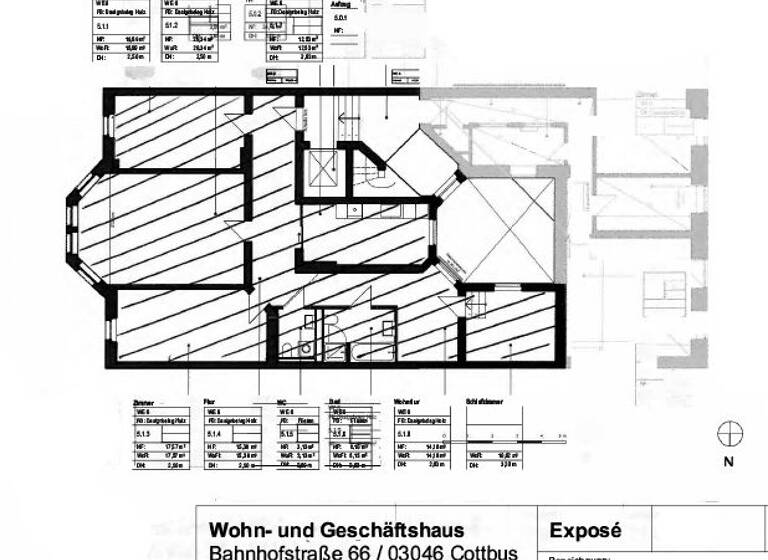Wohnung zur Miete 1.310 € 4 Zimmer 125 m² Geschoss 3/4 frei ab sofort Bahnhofstraße 66 Mitte Cottbus 03046