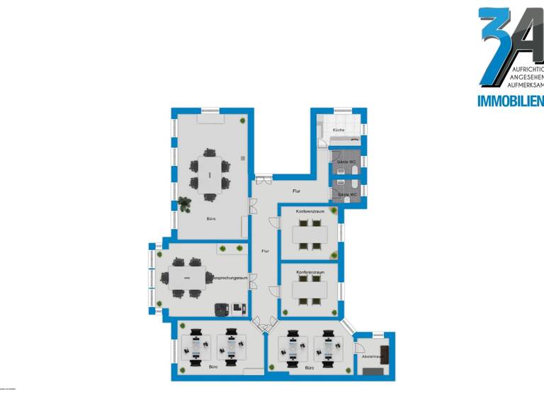 Bürofläche zur Miete 8,68 € 6 Zimmer 265 m²<br/>Bürofläche Schwetschkestraße 6 Innenstadt Halle 06110