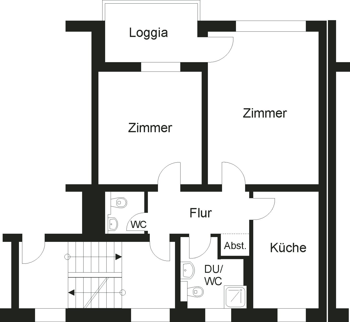 Wohnung zur Miete 394 € 2 Zimmer 60,6 m²<br/>Wohnfläche 2.<br/>Geschoss Bahnhofsplatz 6 Kernstadt Seesen 38723