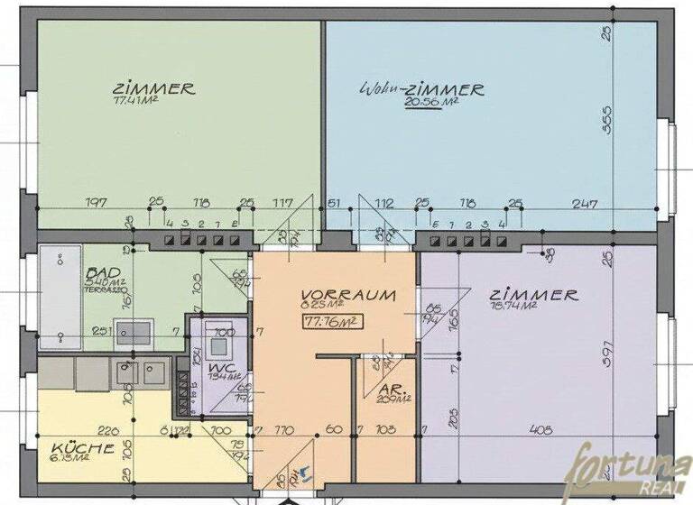 Wohnung zum Kauf 269.800 € 3 Zimmer 77,2 m² 3. Geschoss Waldegg Linz 4020