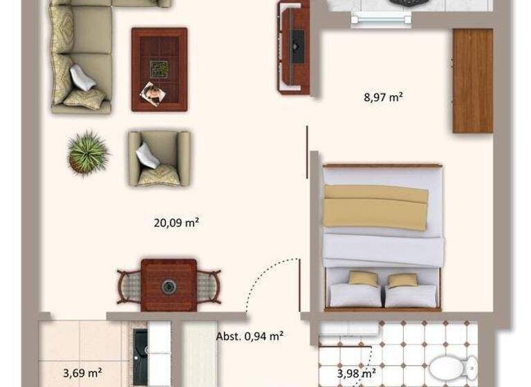 Wohnung zum Kauf 105.000 € 2 Zimmer 39 m² Bad Birnbach 84364