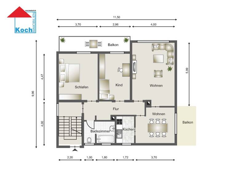 Wohnung zur Miete 1.000 € 3 Zimmer 89 m² frei ab 01.06.2026 Durmersheim 76448