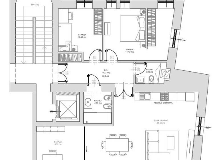Wohnung zum Kauf 650.000 € 3,5 Zimmer 89,4 m² 4. Geschoss Trieste 34124