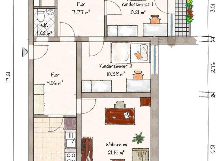 Wohnung zum Kauf 398.000 € 4 Zimmer 102,2 m² Kempten 87439