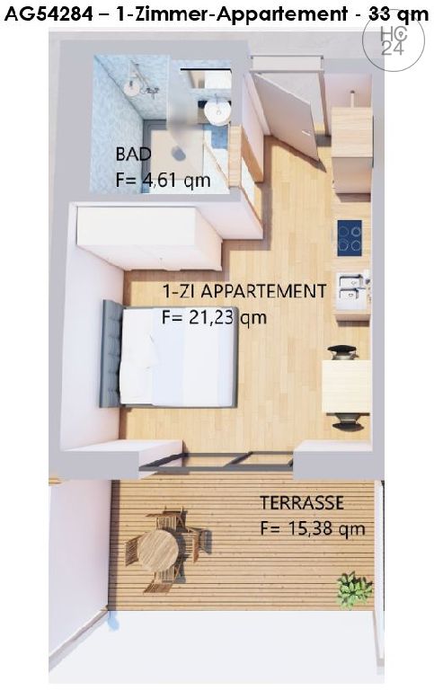 Wohnung zur Miete Wohnen auf Zeit 690 € 1 Zimmer 33 m²<br/>Wohnfläche 10.03.2025<br/>Verfügbarkeit Kaufbeuren Kaufbeuren 87600