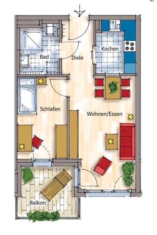 Wohnung zum Kauf 230.000 € 2 Zimmer 54 m²<br/>Wohnfläche 2.<br/>Geschoss Egersdorf Cadolzburg 90556