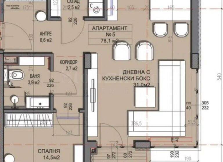 Studio zum Kauf 253.000 € 2 Zimmer 100,8 m² Sofia