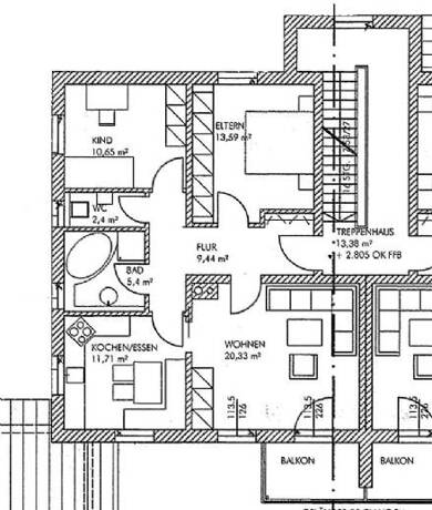Wohnung zur Miete 650 € 3,5 Zimmer 74 m² Geschoss 1/2 Schwindegg Schwindegg 84419