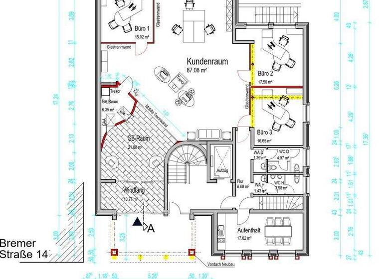 Praxis zur Miete provisionsfrei 2.599 € 236 m² Bürofläche Bremer Str. 12 Osternburg Oldenburg 26135