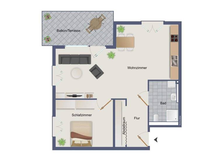 Wohnung zur Miete - Erstbezug 900 € 2 Zimmer 70,6 m² frei ab sofort Horb 72160