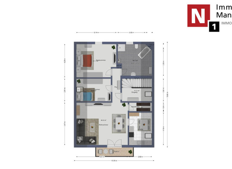 Wohnung zum Kauf 168.000 € 3 Zimmer 90 m² Wartenberg-Rohrbach 67681