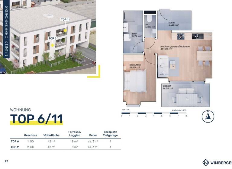 Wohnung zum Kauf - Erstbezug 199.300 € 2 Zimmer 42 m² Linzer Straße 6 Vöcklabruck 4840