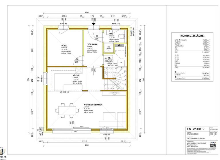 Einfamilienhaus zum Kauf - Erstbezug 459.000 € 4 Zimmer 118,7 m² 334 m² Grundstück Muckendorf an der Donau 3426